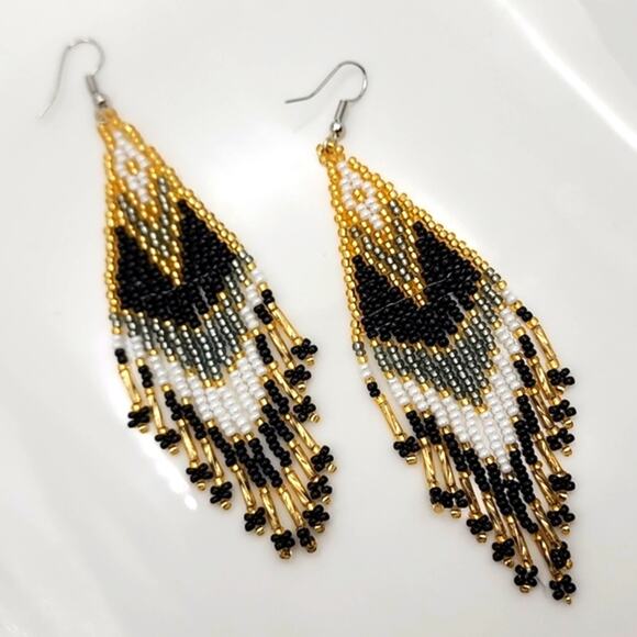 Boho Beaded Earrings - Picture 1 of 4